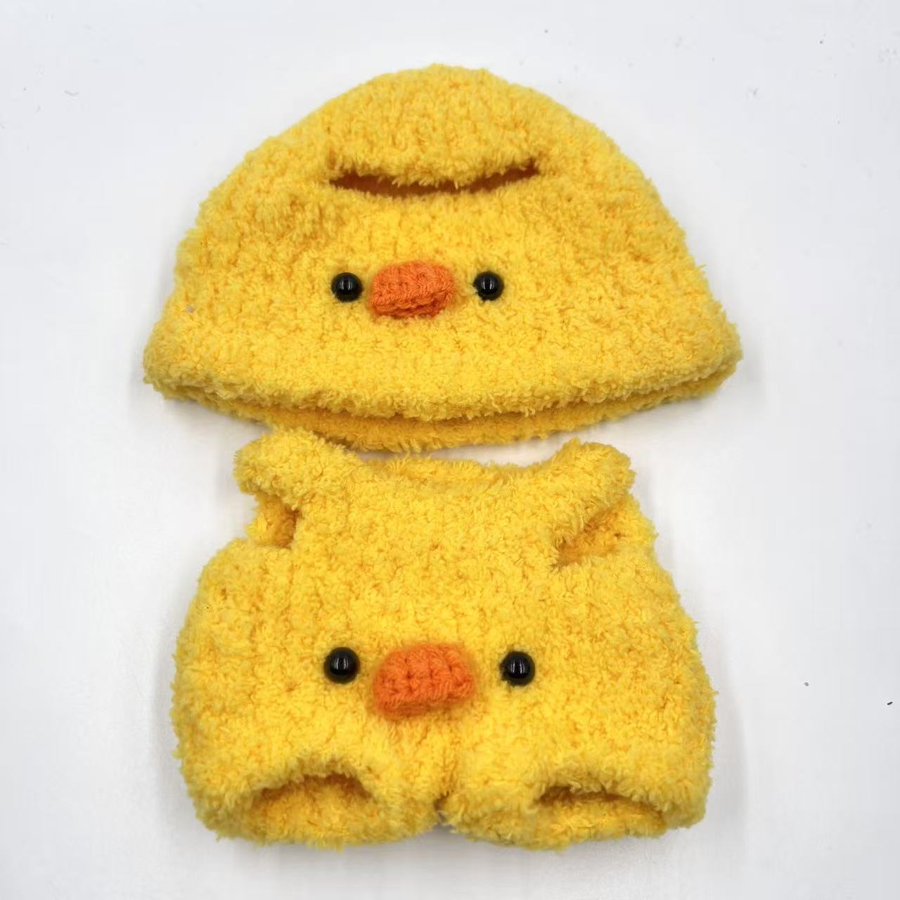 通用毛绒线迷你娃衣毛线手工钩织背带裤帽子套装玩偶娃衣批发详情9