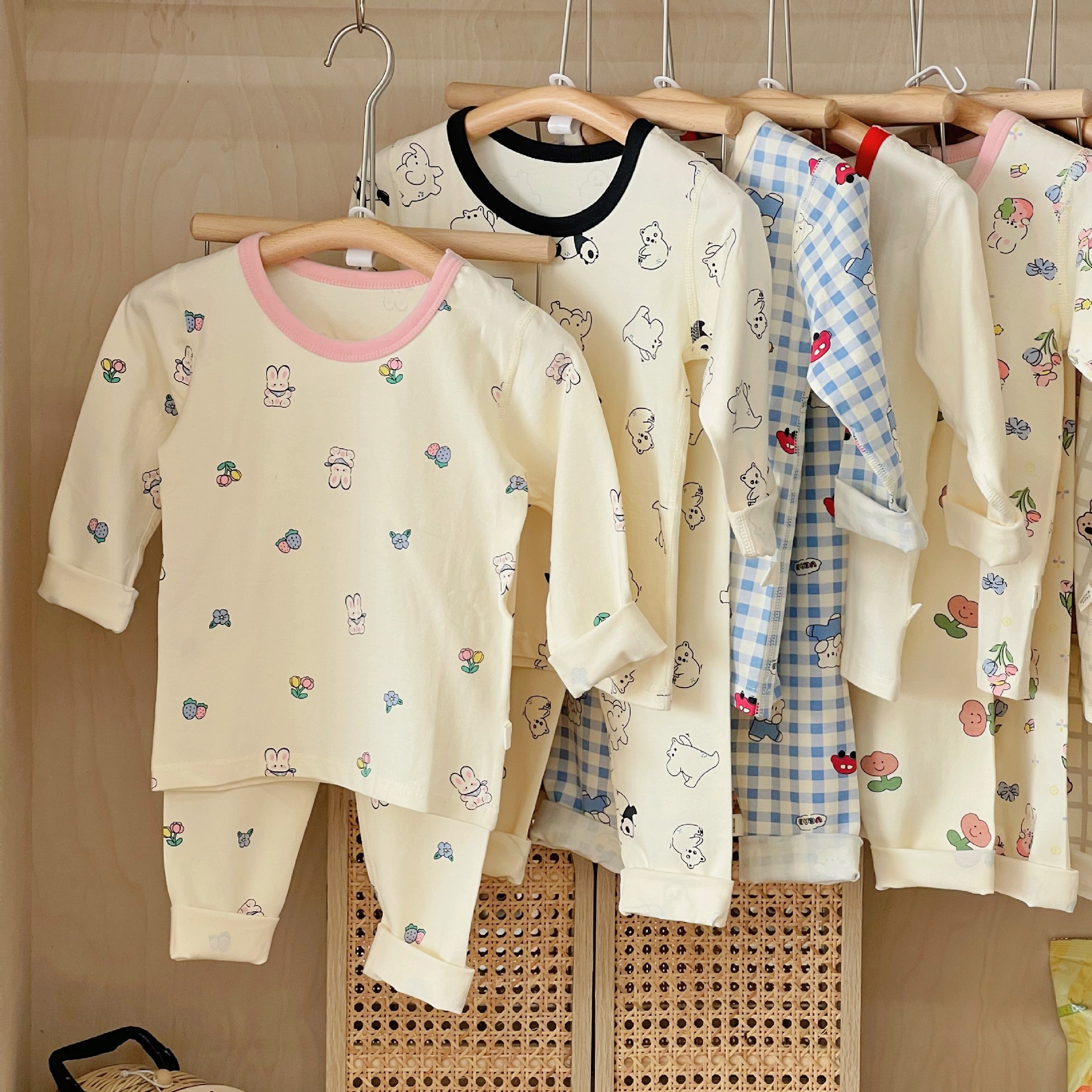 A类纯棉男女童宝宝秋季家居服内衣套装韩版无感印花睡衣秋衣秋裤详情21