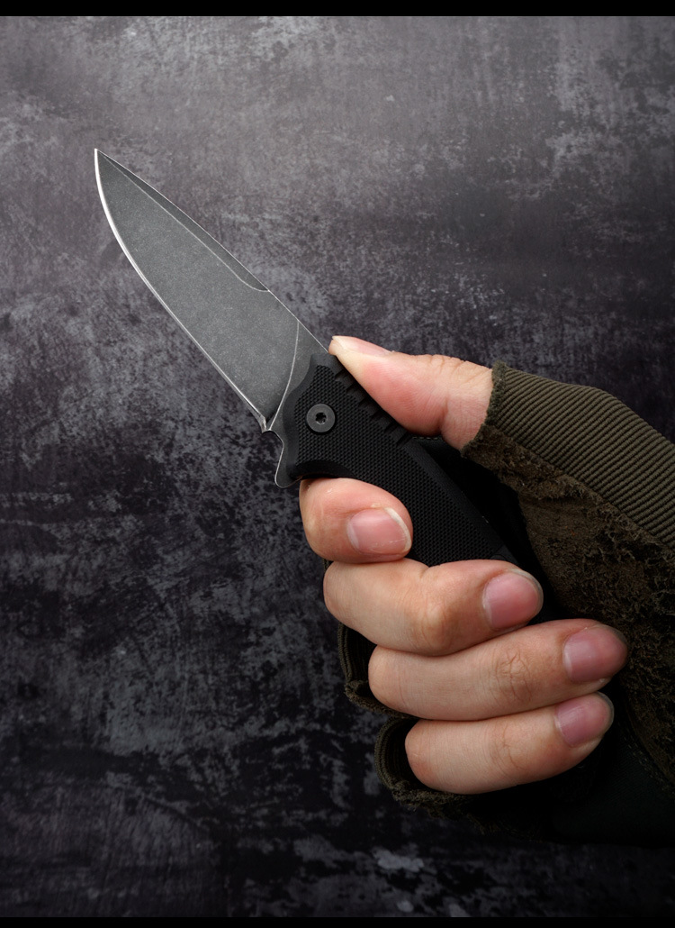 New folding knife G10 handle D2 steel bearing small knife G10 handle stainless steel Yangjiang household function in stock wholesale pic 13