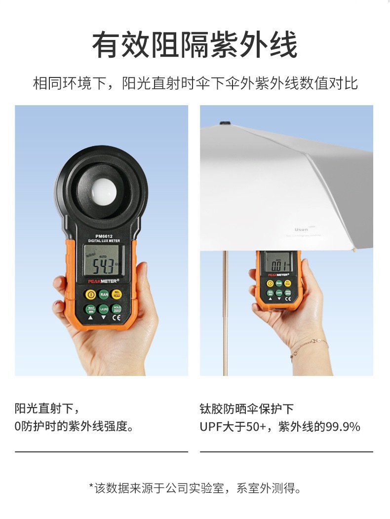 双层太阳伞 UPF50+钛银防晒遮阳伞 零透光黑胶三折太阳伞防紫外线详情5
