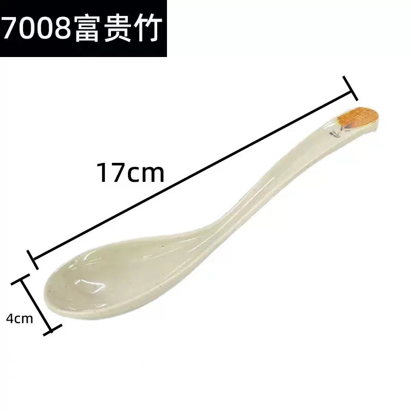 密胺7008汤勺饭店塑料调羹麻辣烫勾勺自助餐长柄汤匙酒店饭勺详情11