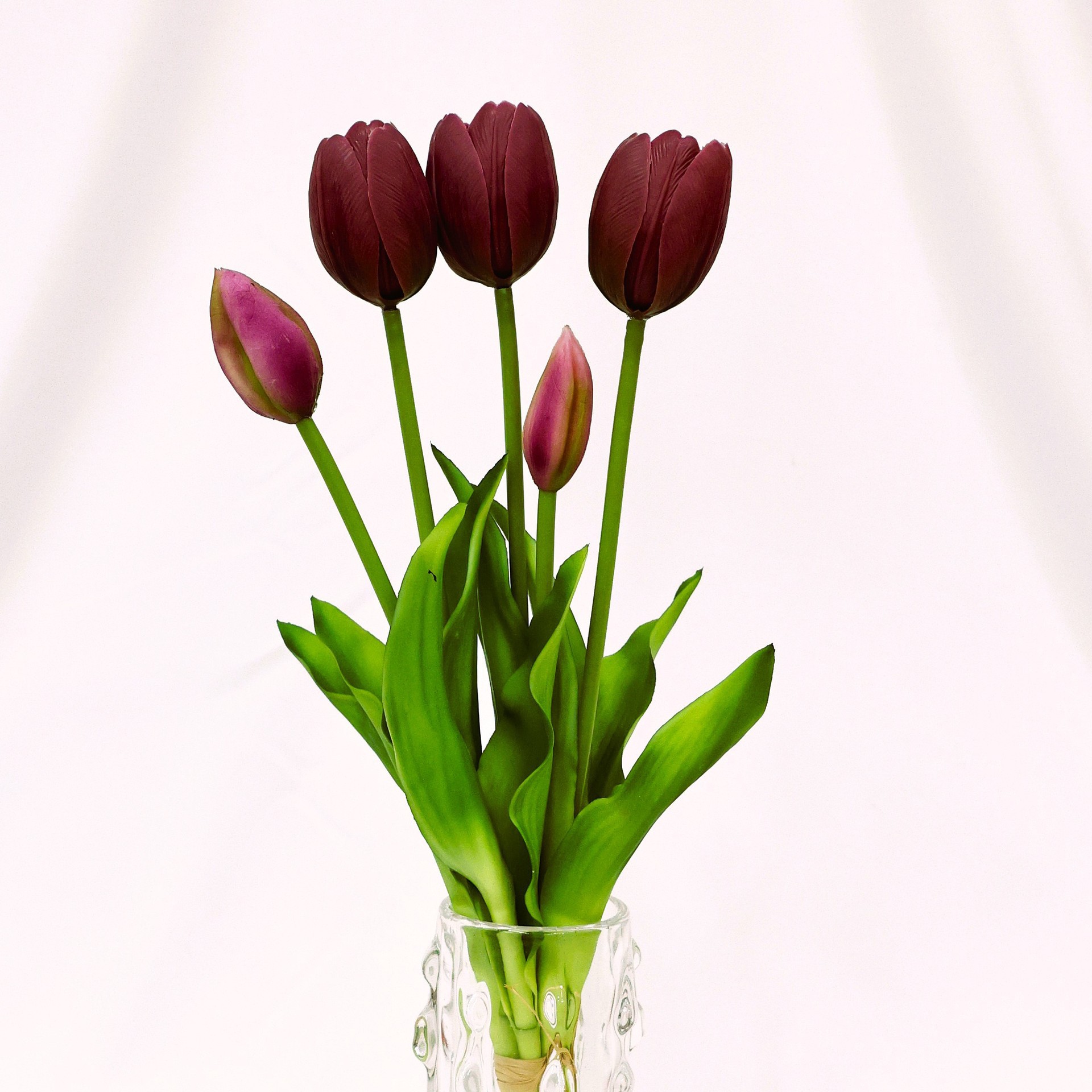 ins手感保湿高档仿真花郁金香假花插花客厅桌面摆件装饰照花束详情3
