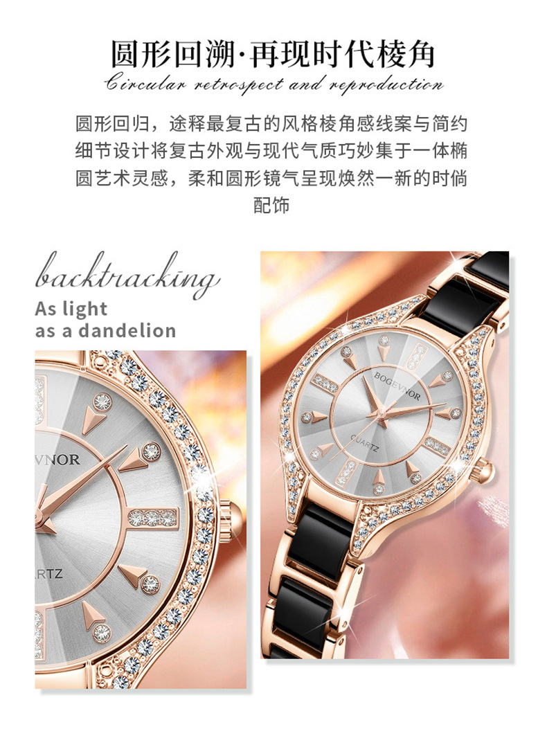 外贸手表女士时尚轻奢镶钻石英表女表腕表TK亚马逊虾皮跨境watch详情2