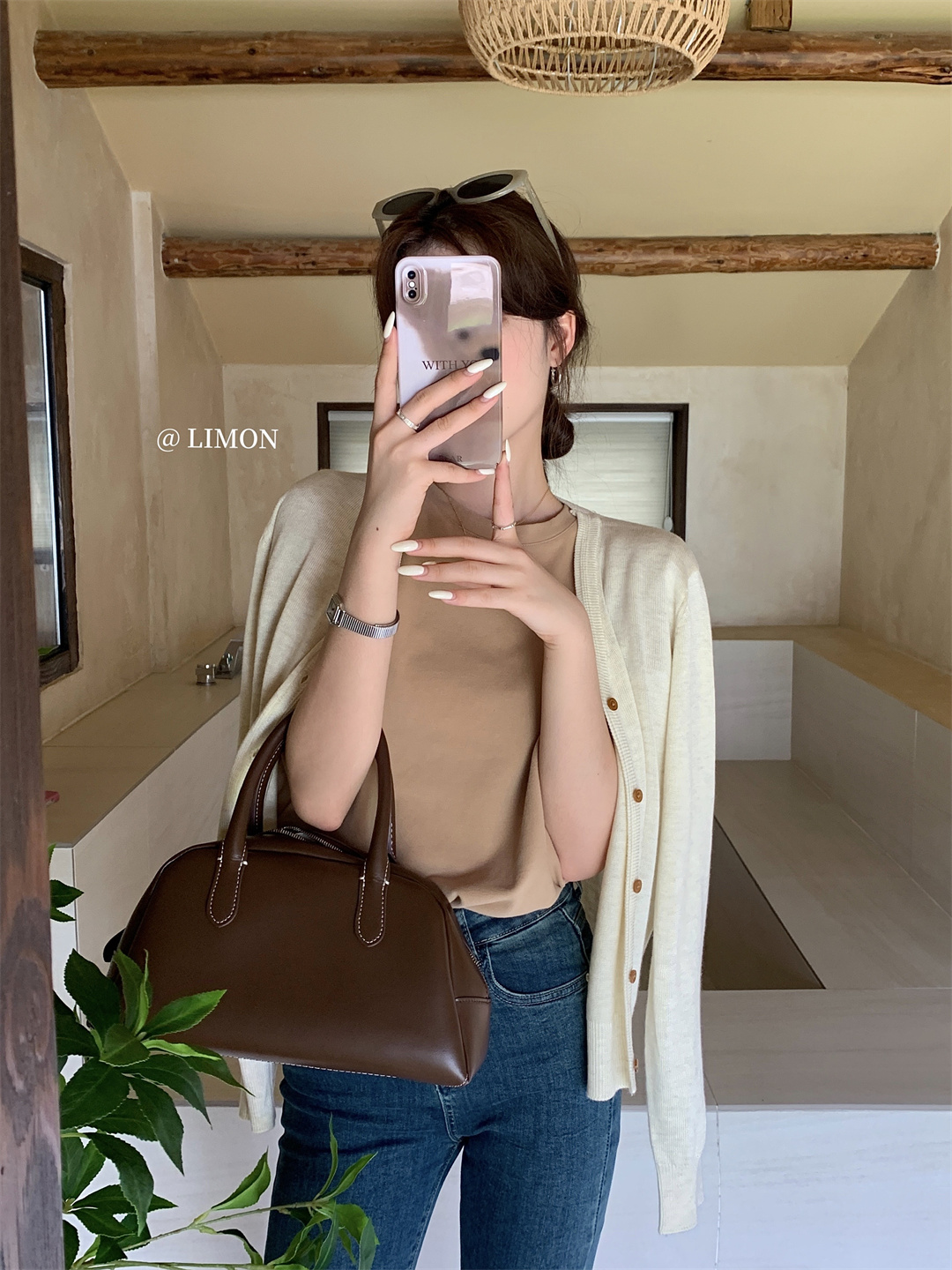 THE LEMON柠檬绿茶正肩磨毛短袖t恤女2024秋季新款百搭上衣打底衫详情34