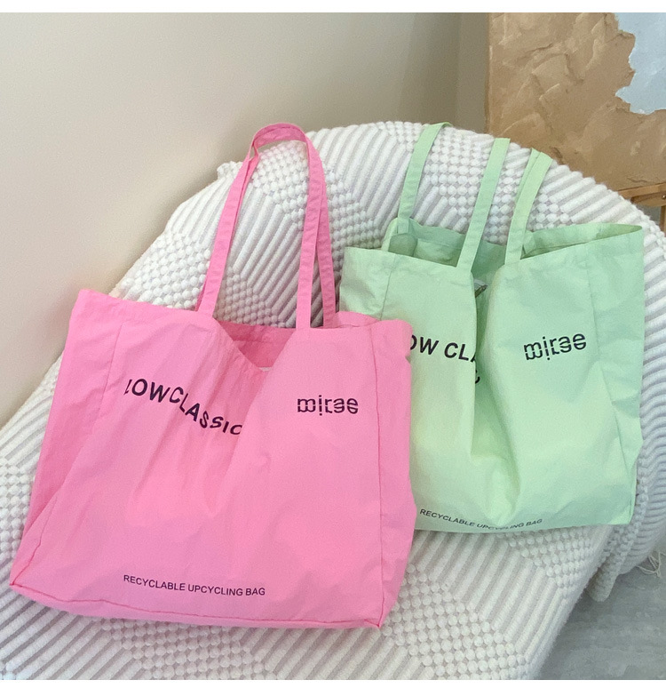 热巴同款帆布包LOWCLASSIC大容量通勤单肩包简约购物袋潮百搭详情5