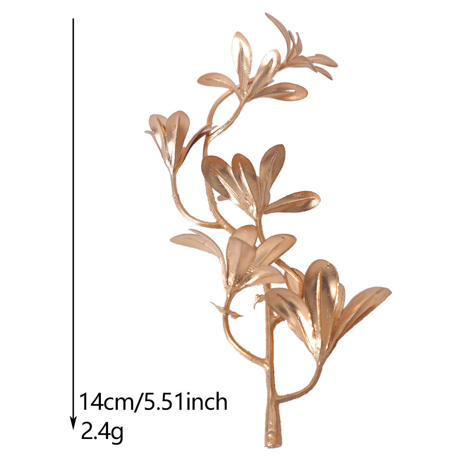 复古植物配件仿真金色叶子手工插花配件节日装饰仿真花跨境代发详情10