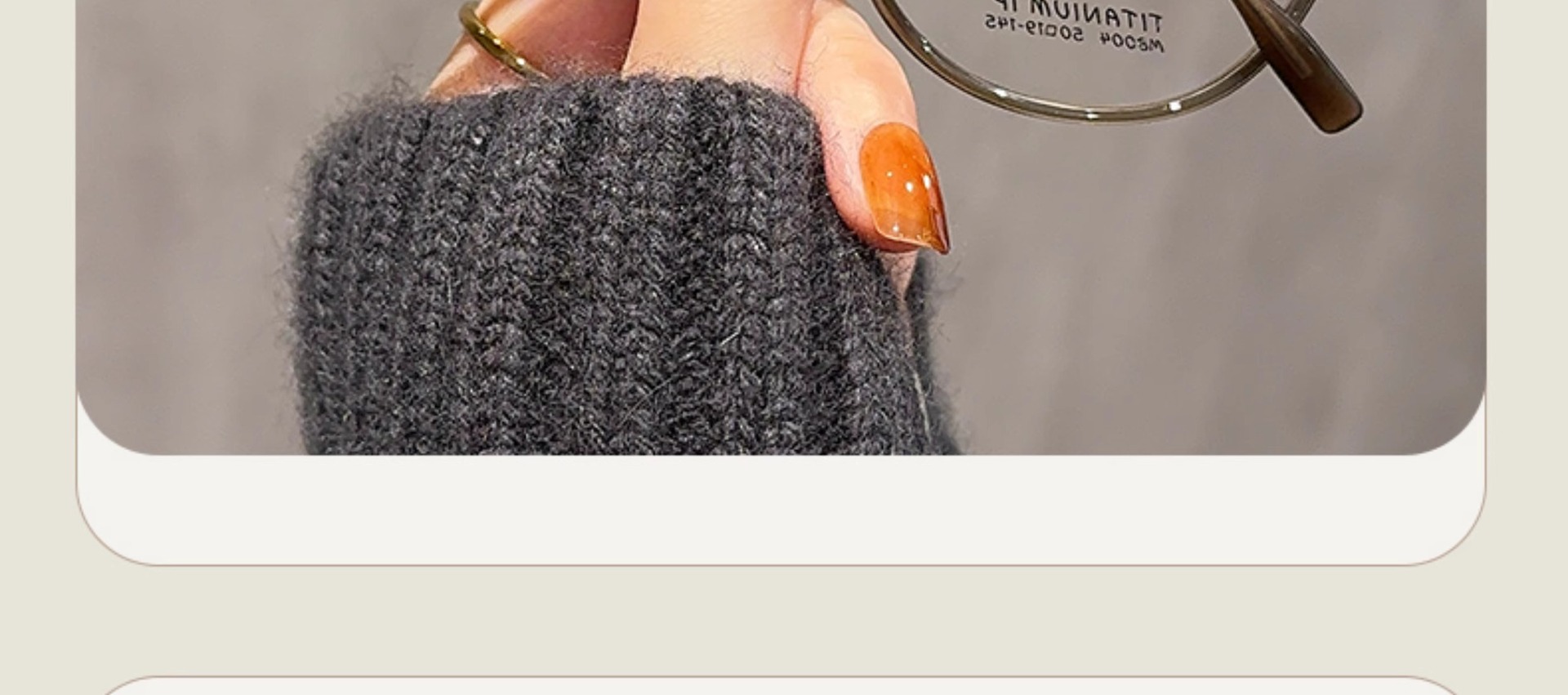 新款超轻纯钛大框眼镜女显脸小M8004丹阳眼镜网红款茶色镜框批发详情20