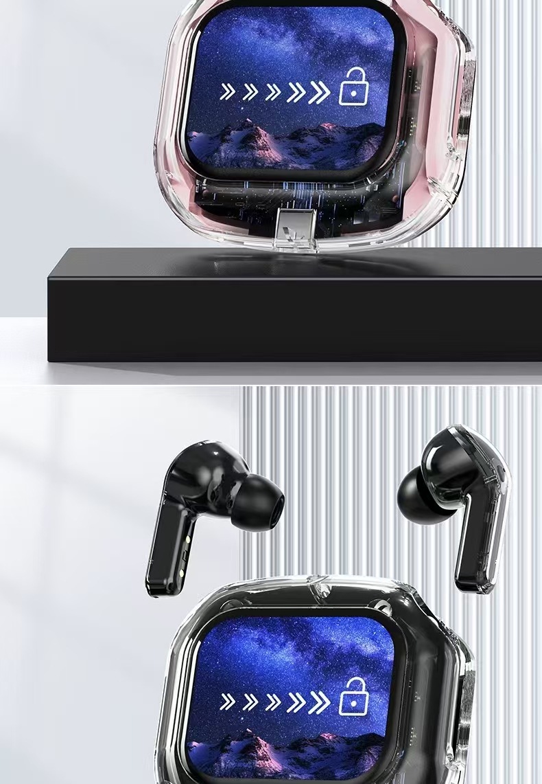 彩屏耳机Air Max蓝牙耳机透明款无线入耳式TWS触屏数显运动耳机详情22
