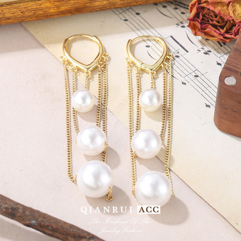 时尚轻奢感个性耳环时尚淑女耳线长款流苏耳饰女长款流苏百搭耳扣详情20