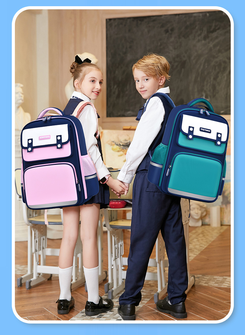 定制logo书包小学生儿童双肩包印字印logo图案订做护脊减负男孩女详情9