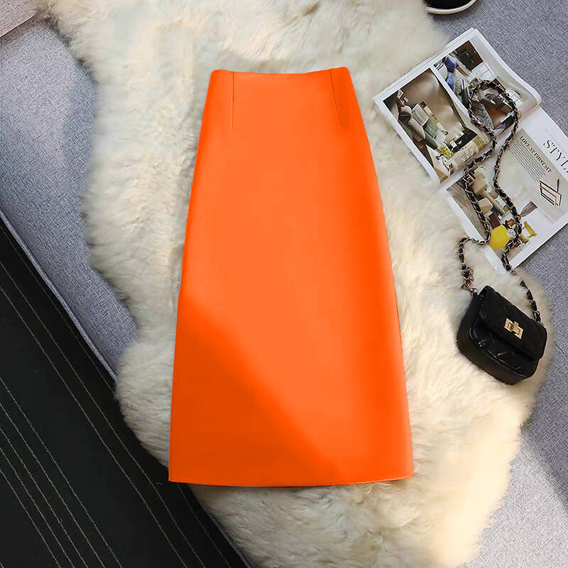 西装半身裙女中长款直筒裙垂坠感夏季2025小个子通勤风开叉包臀裙详情42