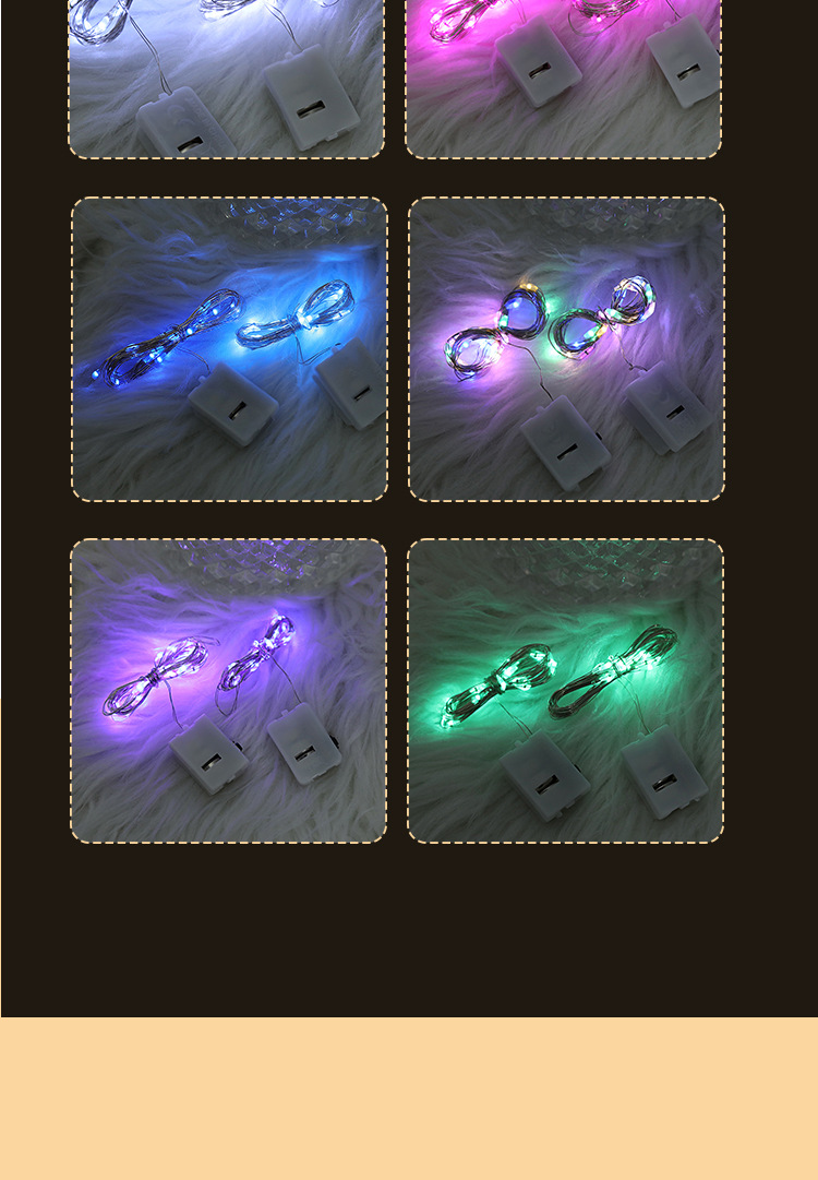 led铜线灯串彩灯三档LED小白盒串灯表白礼盒波波球装饰氛围布置详情4