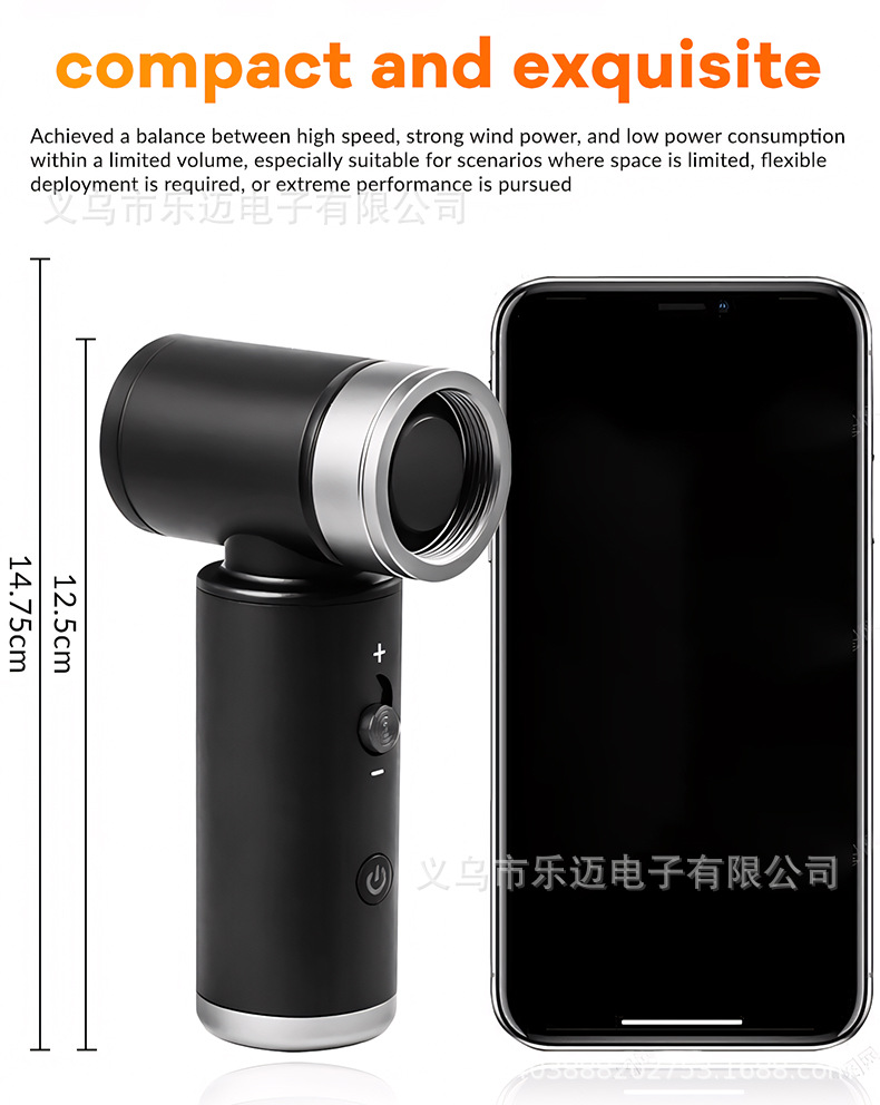 跨境暴力涡轮扇大风力便携吸尘手持野营强力户外迷你小风扇详情7
