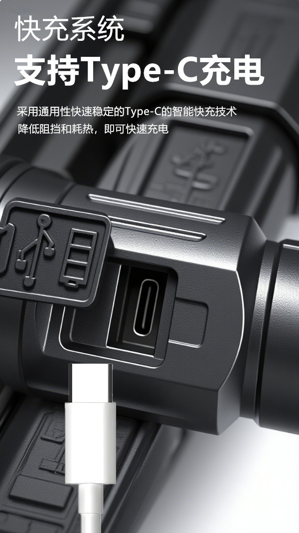 The new cross-border product is a dazzling long-range led outdoor rechargeable telescopic zoom flashlight with an ultra-long battery life pic 4