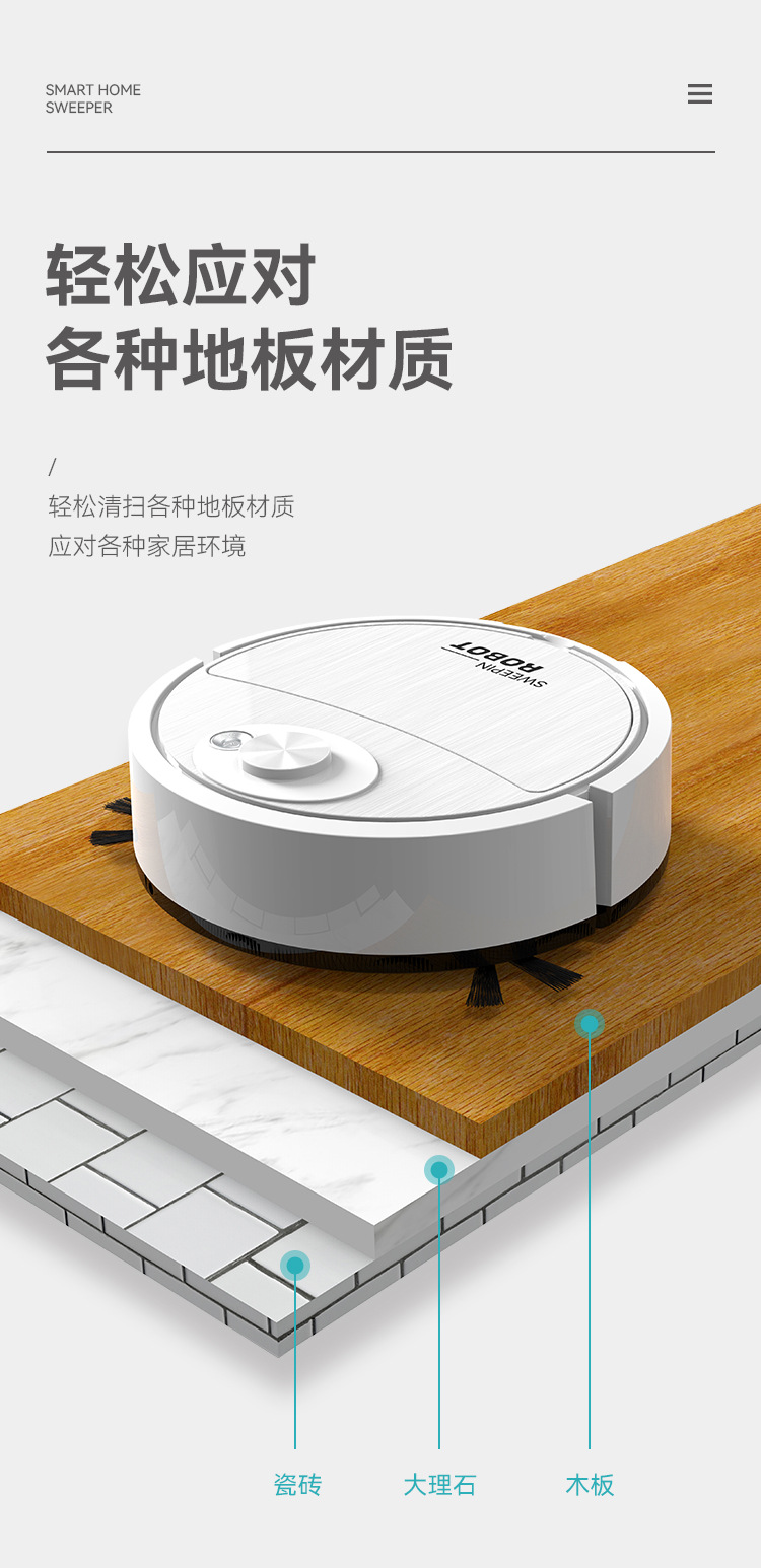 跨境专卖扫地机器人USB充电智能三合一扫吸拖礼品批发详情11