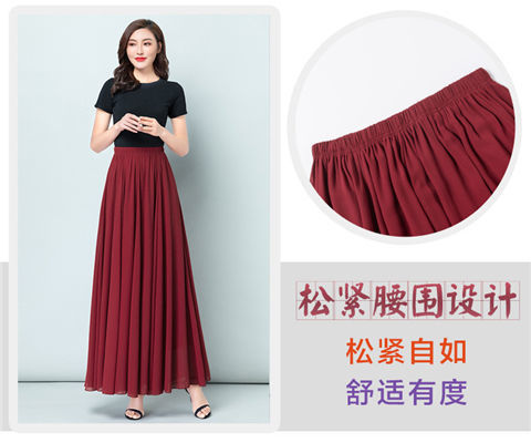 New fashionable, bright red MIDI dress for summer and spring, high-waisted and slimming, chiffon MIDI dress, mid-length beach style pic 12