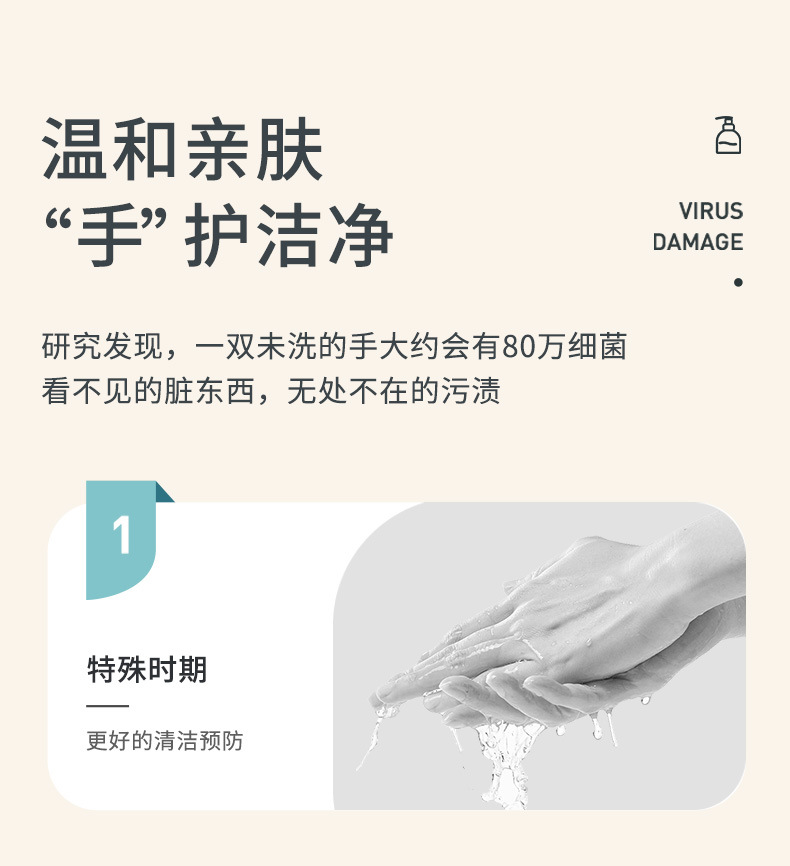 小苍兰香泡沫洗手液400ml厂家批发酒店商超家用儿童抑菌详情3