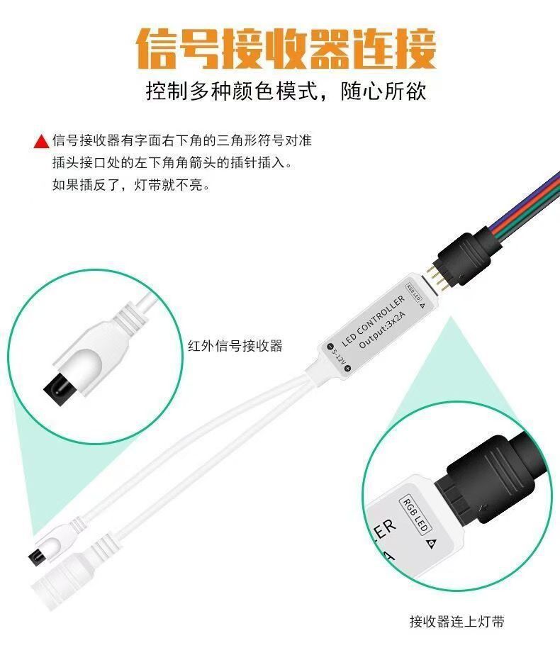 跨境led灯带自粘灯条桌面氛围灯电竞装饰电视USB蓝牙rgb圣诞节灯详情22