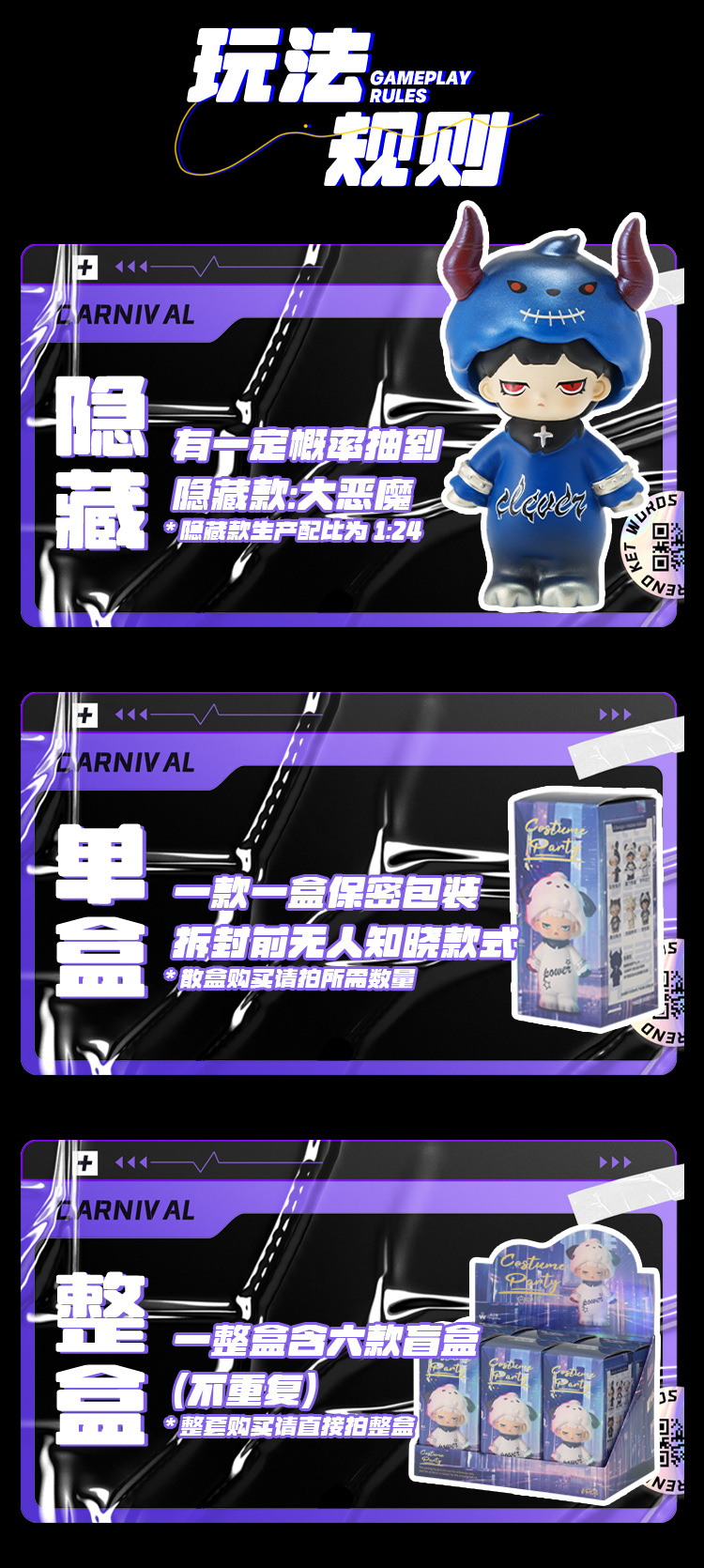 Costume party blind box cartoon figurines, fun boys and girls, children and adults, resin handicrafts, cute 2D pic 5