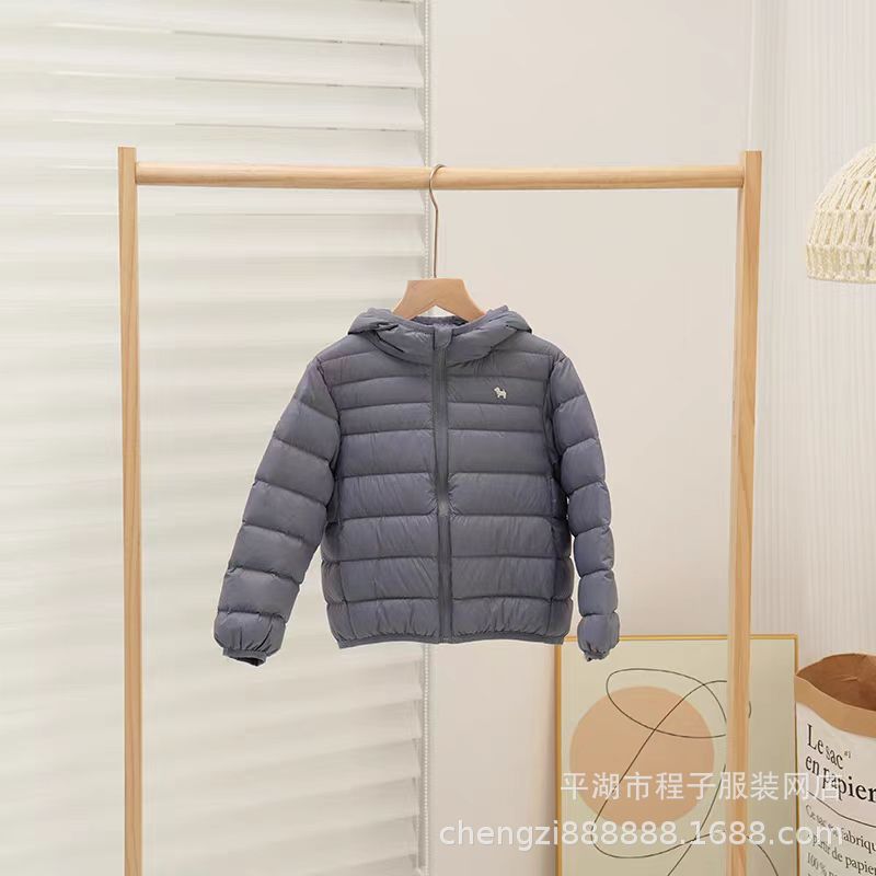 儿童新款超轻羽绒服白鸭绒轻薄连帽外套男童女童中大童春秋短款详情20