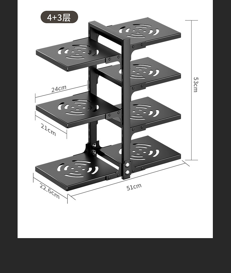 Multi-layer kitchen storage rack, household multi-functional pot rack, countertop sink, cabinet storage rack, daily necessities pic 25