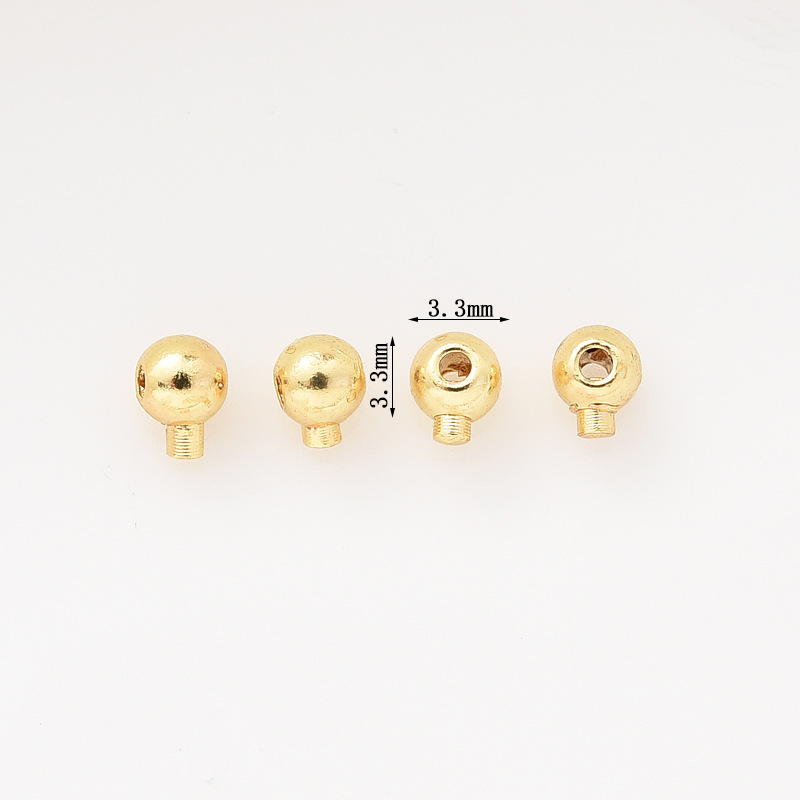 Copper-plated 18K copper beads, pressure cooker press-type positioning beads, end clamp, spacer beads, diy decorative accessories, small gold balls pic 10