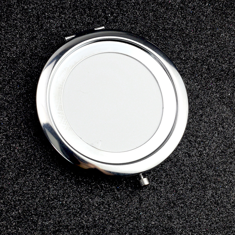 金属镜底 化妆镜 镜子底胚 双面折叠小镜子滴胶公司logo图详情11