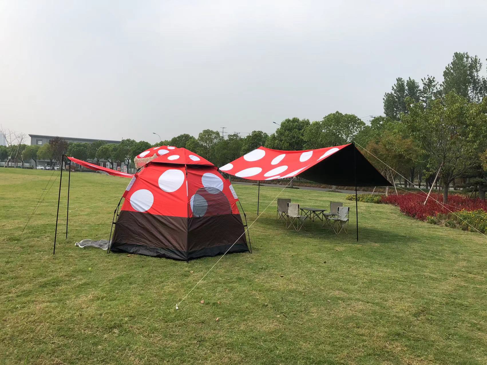 Outdoor mushroom house, hexagonal tent, canopy, sun umbrella, camping, portable folding quick-opening rainproof automatic tent pic 8