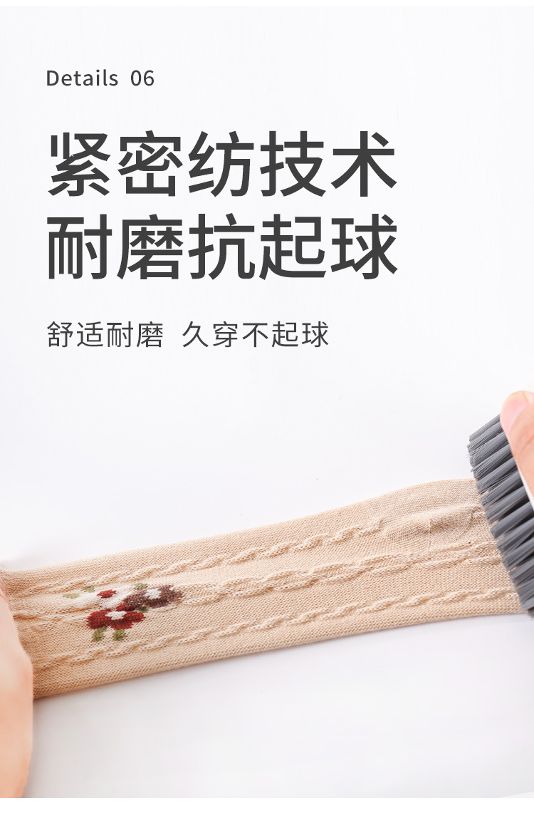 婴儿袜子秋冬木耳边松口不勒女童公主春秋小碎花宝宝无骨中长筒袜详情12