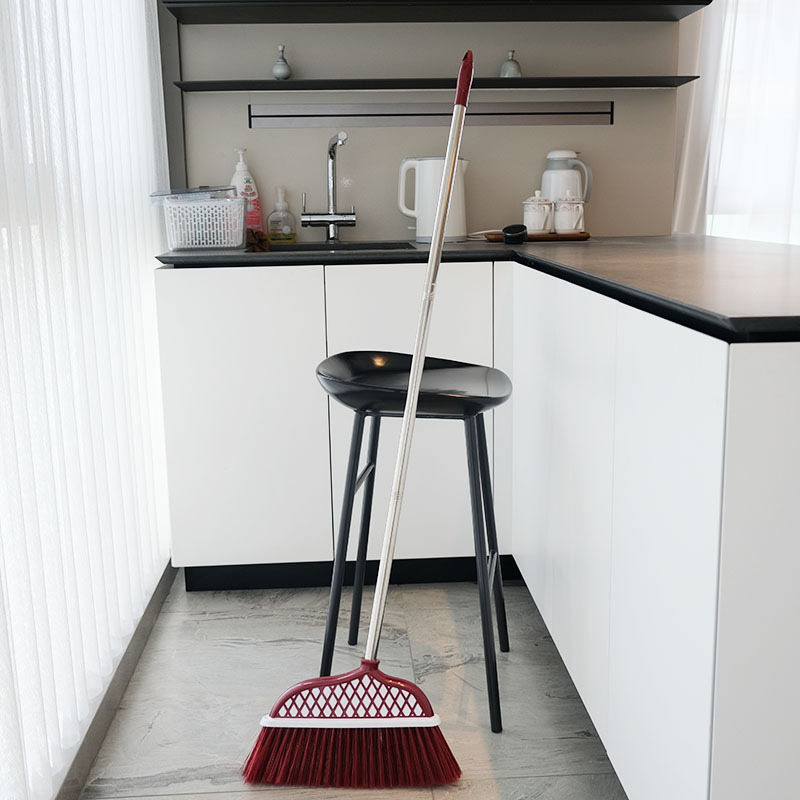 长柄杆扫把大扫把加大加厚软毛不锈钢杆拼接杆单个扫帚百货批发0251详情2