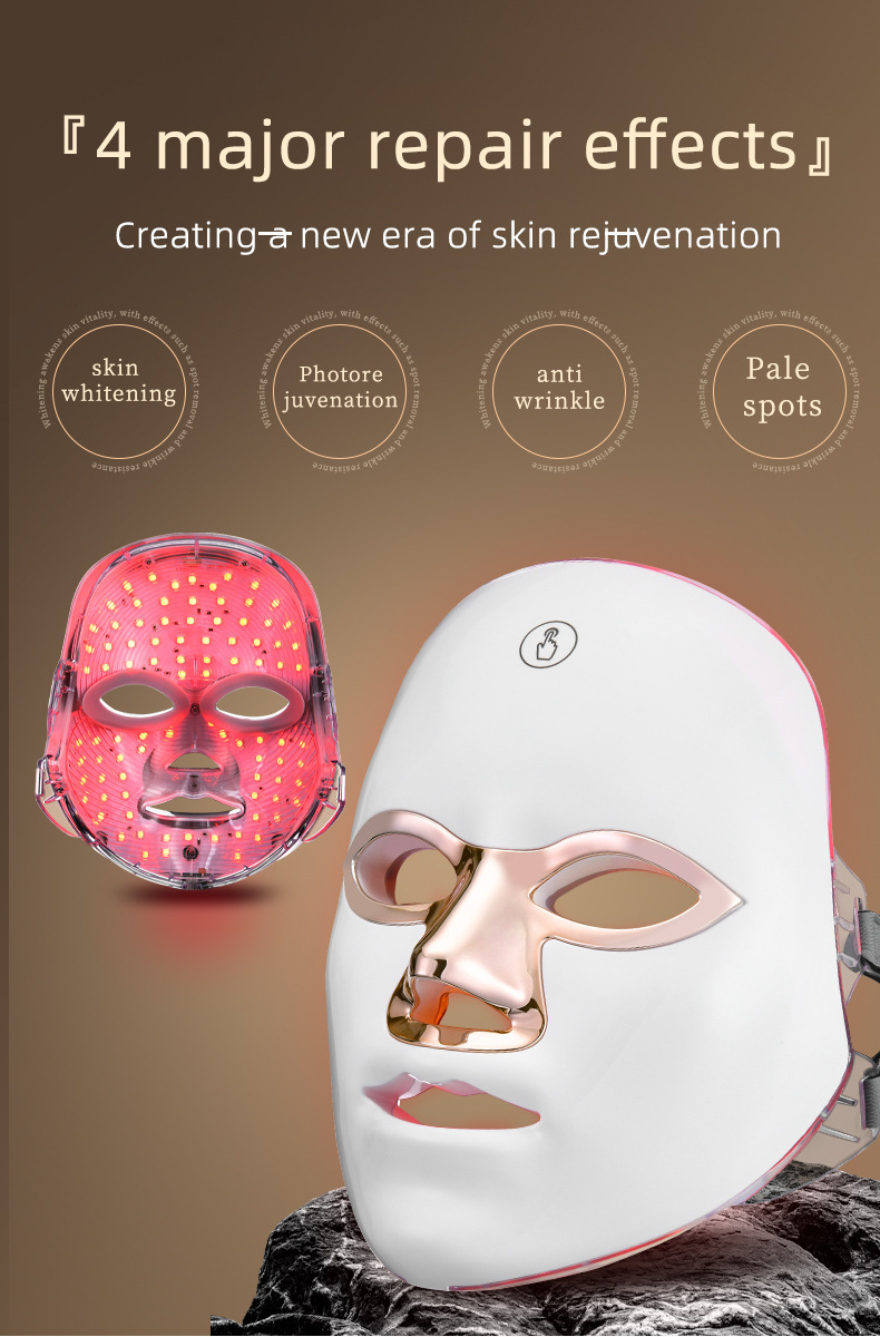 shanilak recargable touch colorful colorful light mask instrument instrumento de rejuvenecimiento fotónico de la piel máscara máscara de belleza led espectrómetro de belleza pic 2