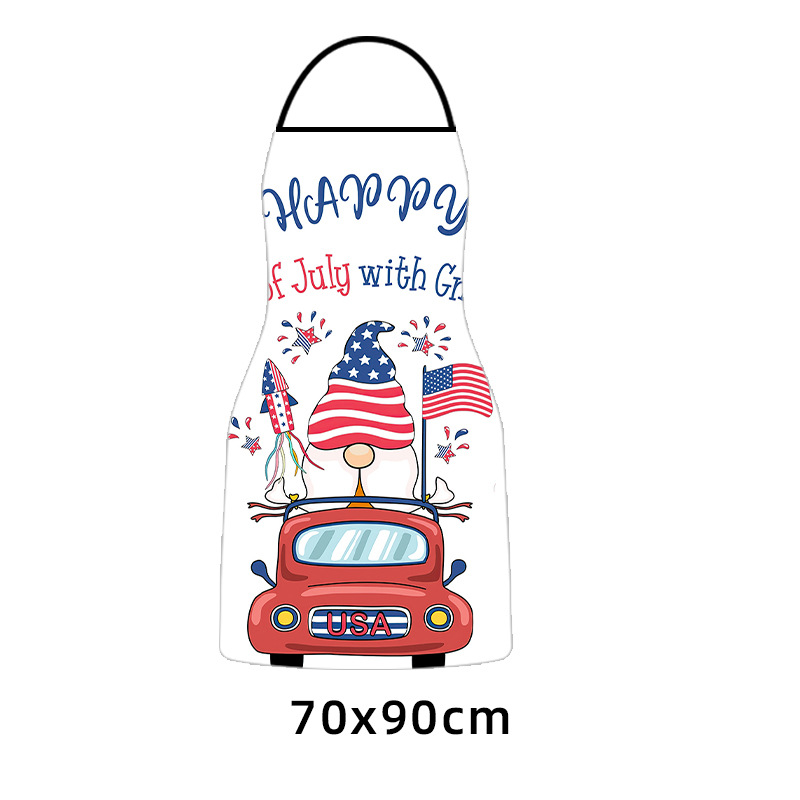 Cross-border Independence Day sleeveless apron, festival party supplies, painting training, kitchen print advertising apron wholesale pic 12
