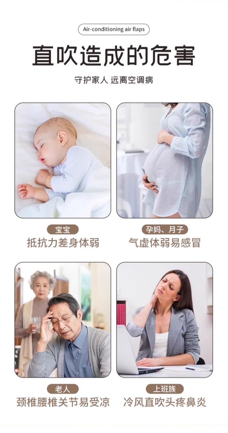 Air conditioning wind shield, anti-direct blow air outlet baffle, wall-mounted universal windproof air conditioning wall-mounted wind shield, air conditioning cover pic 3