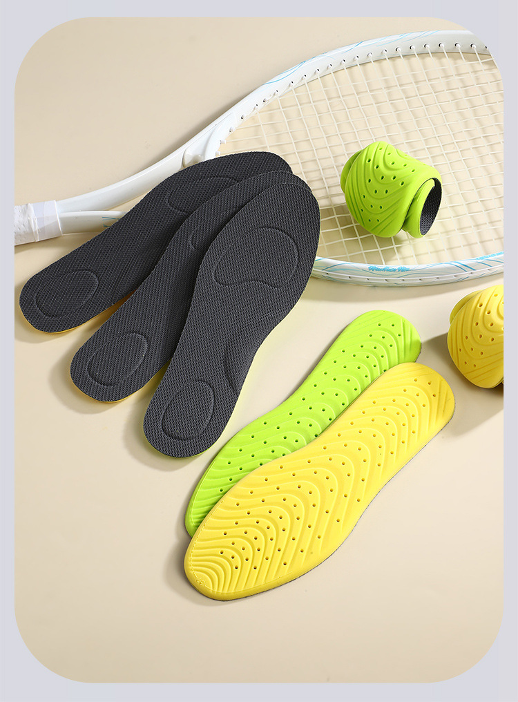 The insoles are 7A grade antibacterial, deodorizing, breathable, sweat-absorbing, highly elastic, shock-absorbing, and are thin for casual running, basketball and badminton pic 22