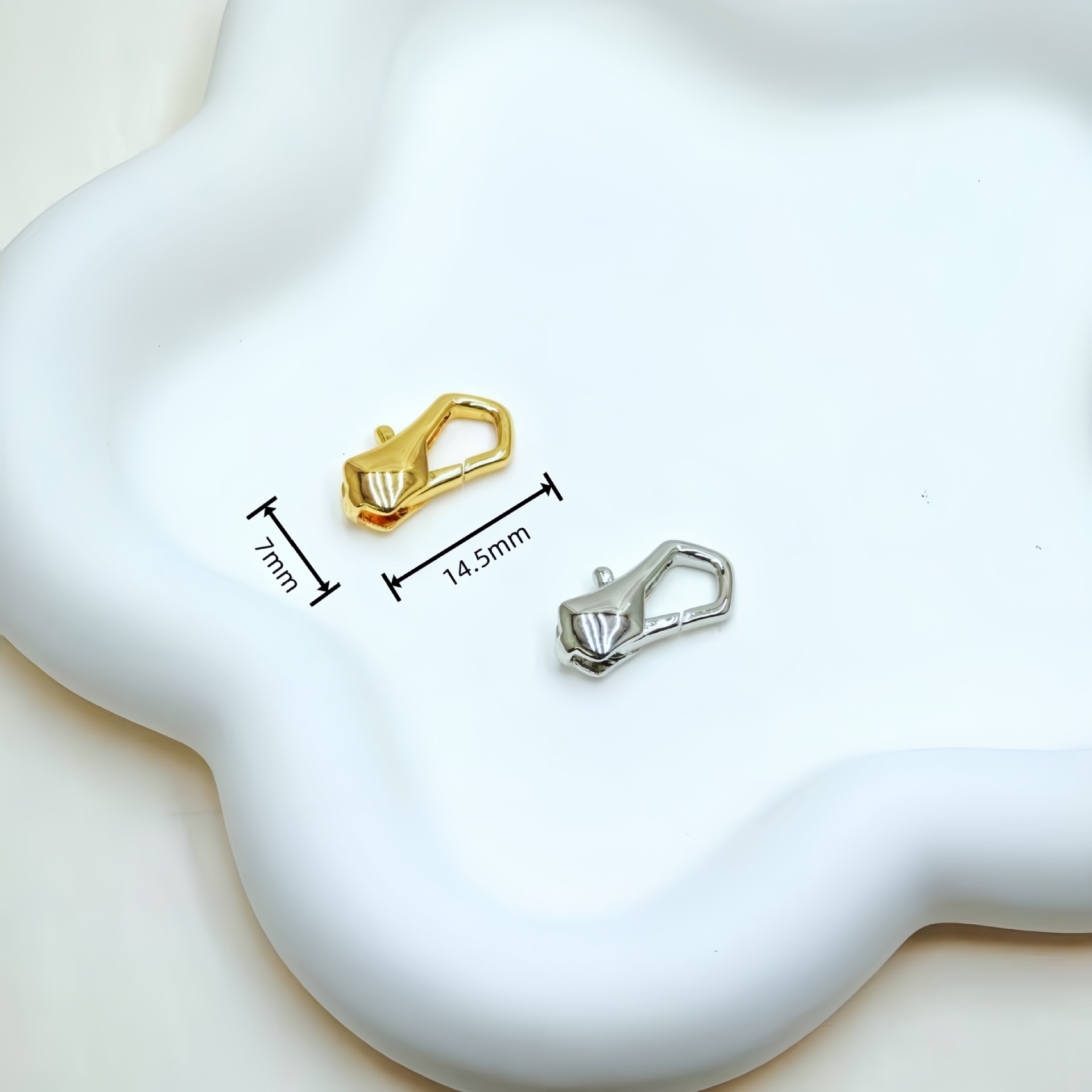 diy铜镀18K真金手工异型龙虾扣饰品配件批发 保色万能扣串珠手链详情19