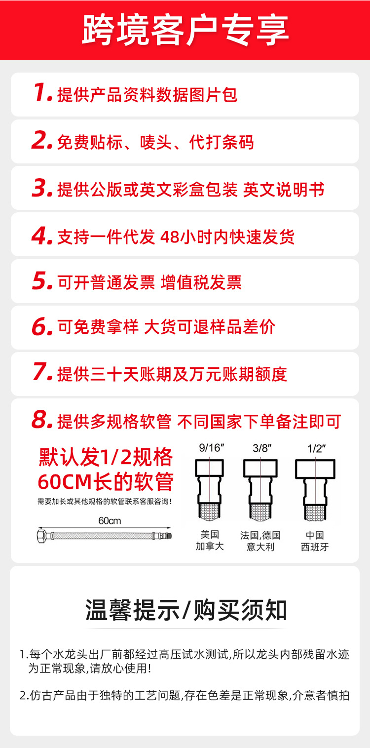 法式黄铜复古水龙头厨房家用浴室柜洗漱台面盆冷热防溅水龙头金色详情2