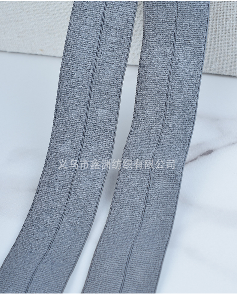 彩色弹力定制LOGO压印字母图案内衣裤袖口后领条包边条松紧带详情11