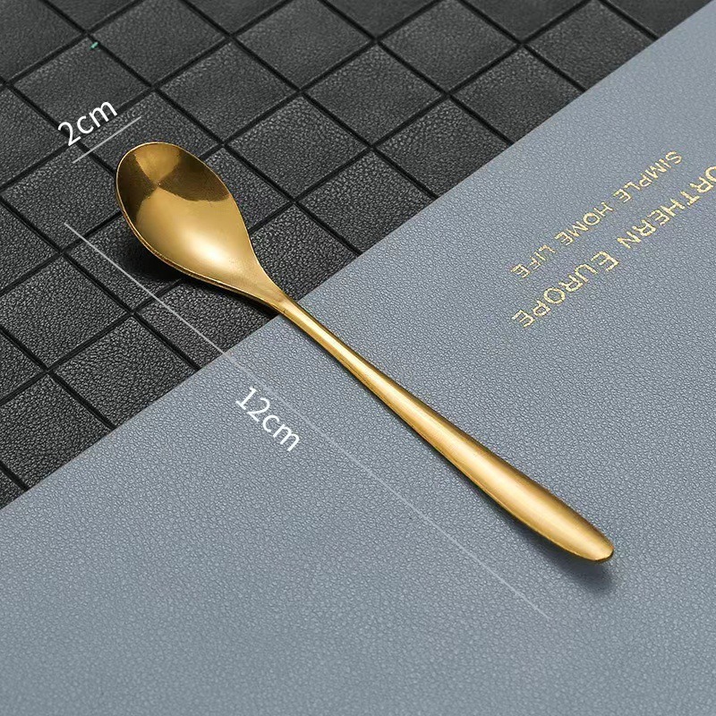 韩式ins风不锈钢长柄咖啡勺 家用调味搅拌勺创意甜品勺不锈钢勺子详情5