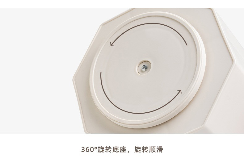 旋转化妆刷收纳桶日式防尘桌面透明美妆刷子化妆品收纳盒笔筒批发详情12