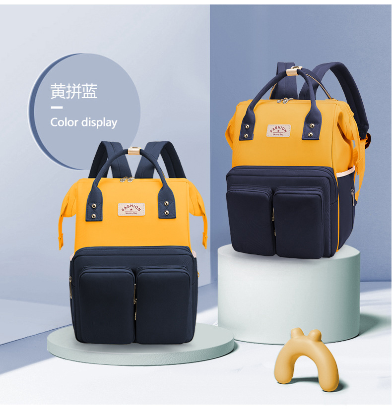 妈咪包工厂直销新款母婴包多功能尿布包妈妈包跨境尿垫保温包双肩详情17