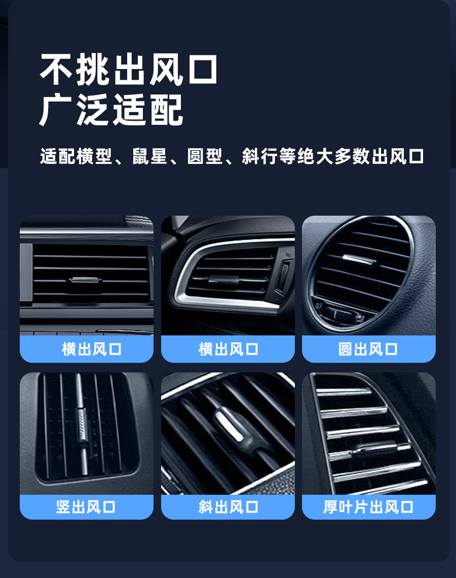 新款66W无线超级快充车载充电器透明款朋克风多功能智能手机支架详情7