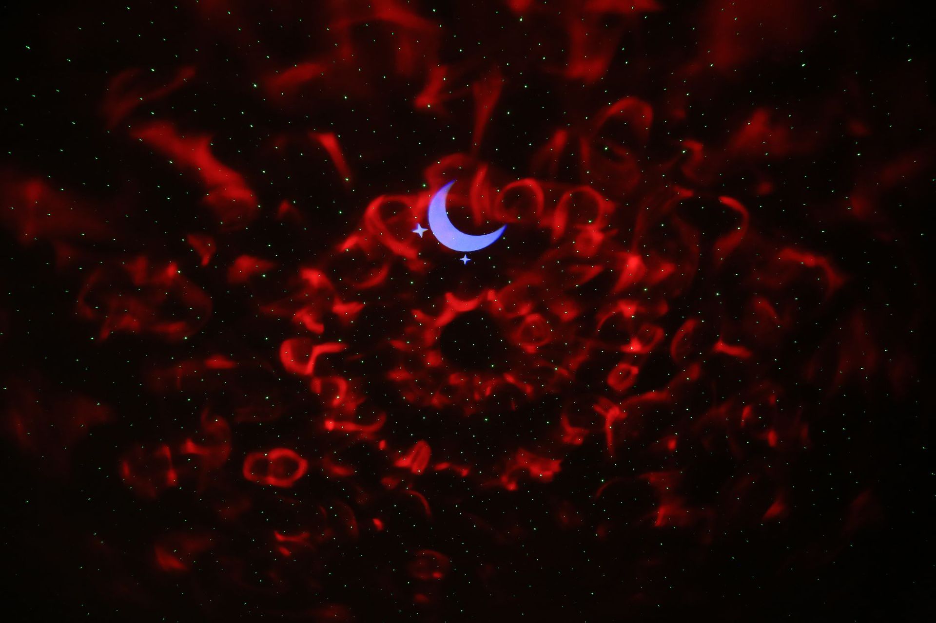 Customized aircraft engine black moon starry sky projection light, laser RGB ambient light, smart night light pic 17