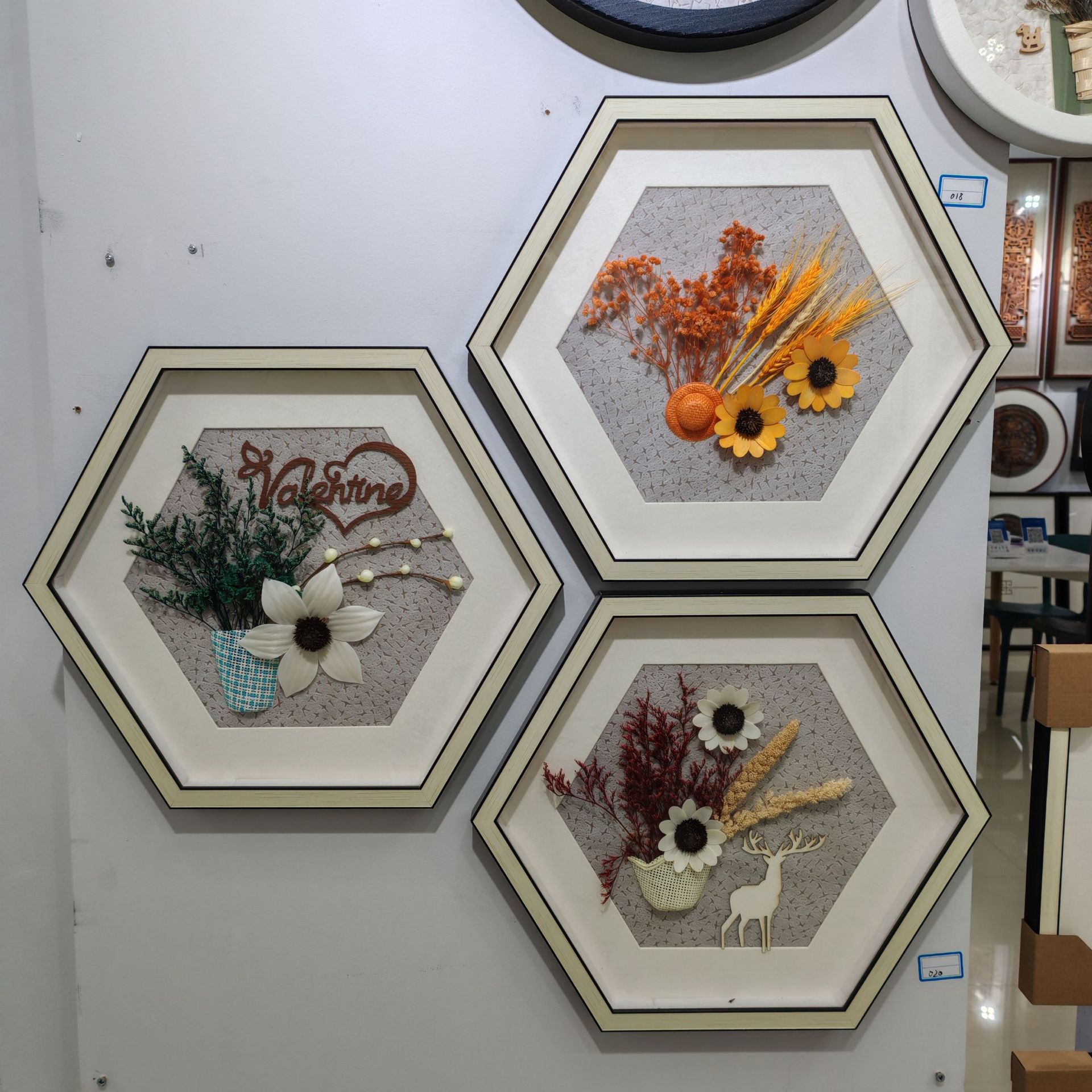 跨境永生干花植物标本装饰画现代客厅餐厅卧室宾馆壁饰挂画成品画详情11