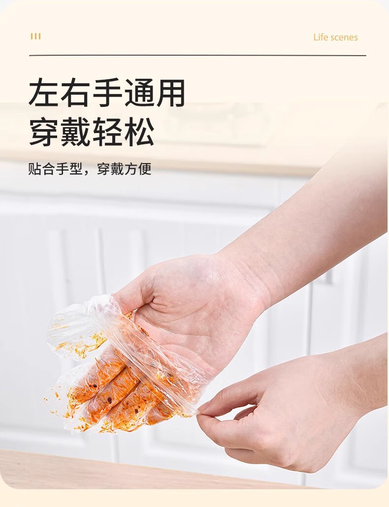 100 одноразовых продуктовых перчаток, утолщённых для питания на кухне лобстеров, для коммерческих прозрачных перчаток на вынос pic 5