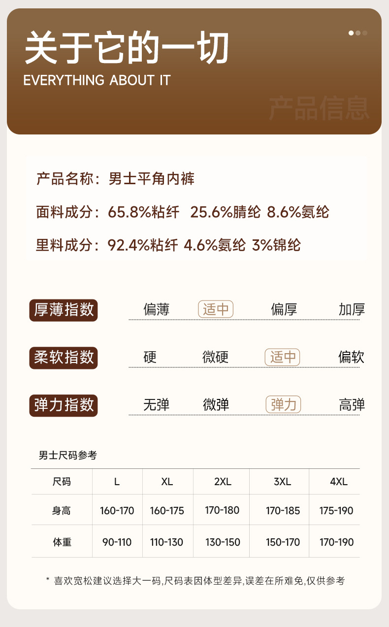 秋冬新款美拉德磨毛男士内裤10A抑菌裆舒适无痕软糯透气四角裤男详情8