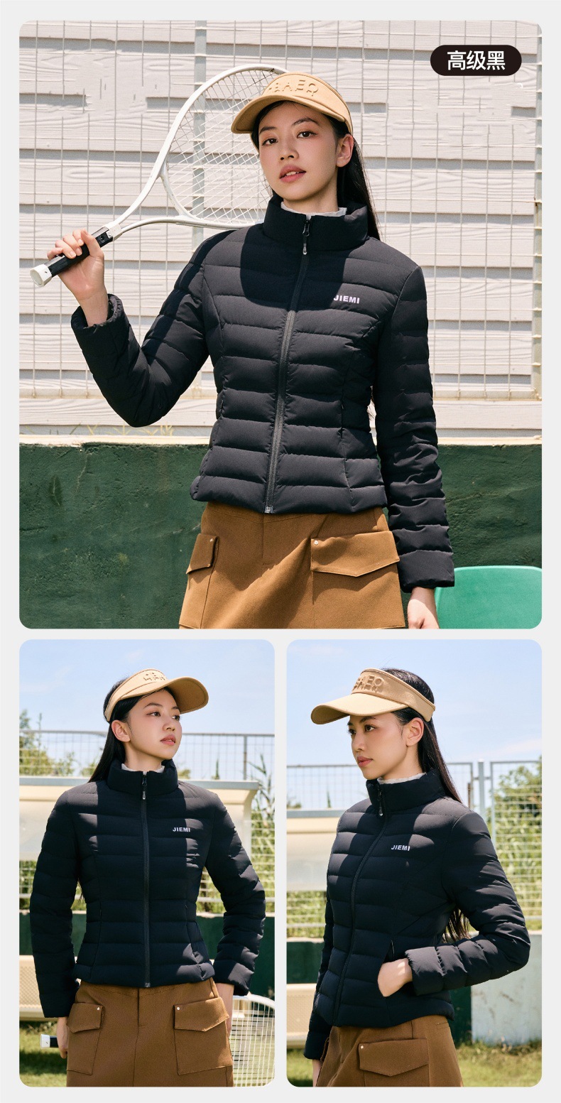 冬季轻薄羽绒服女立领保暖纯色白鸭绒羽绒上衣外套棉服女轻薄保暖详情18