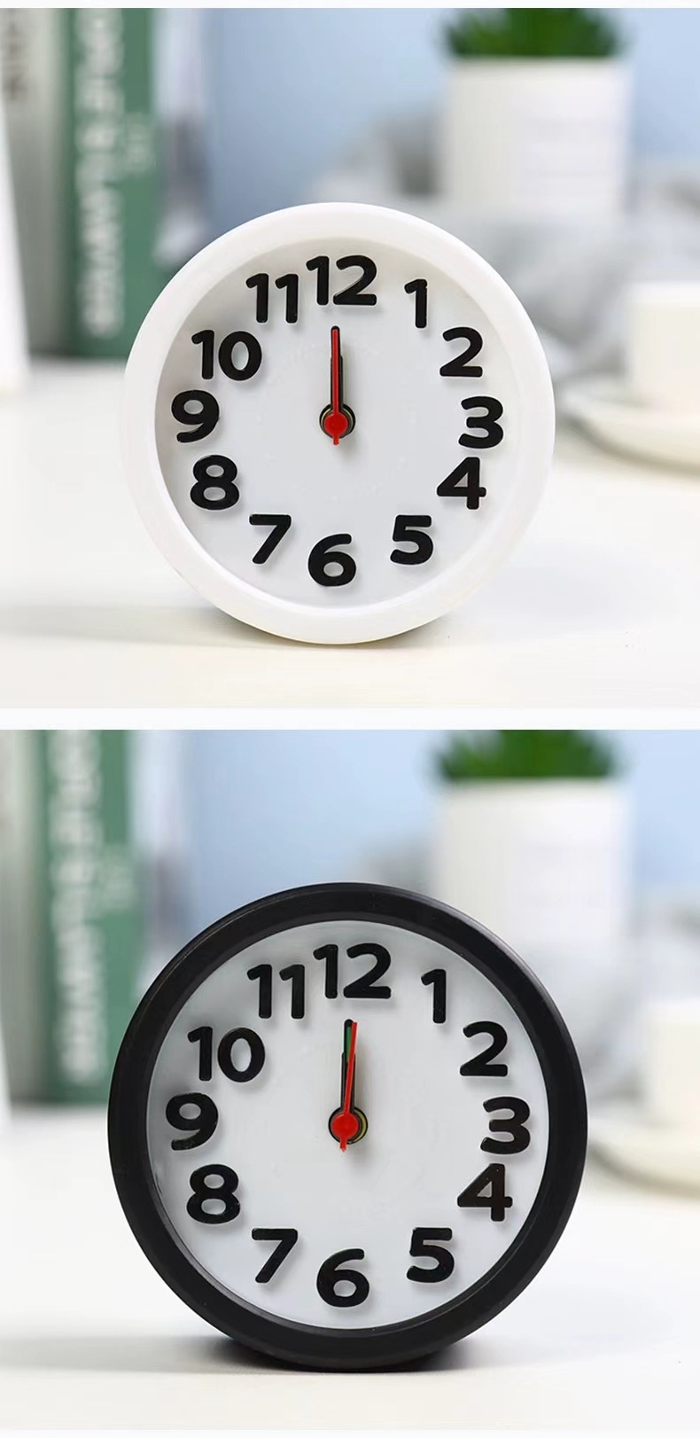 闹钟可爱简约时钟学生床头专用起床神器家用便携闹铃摆件小钟表详情13
