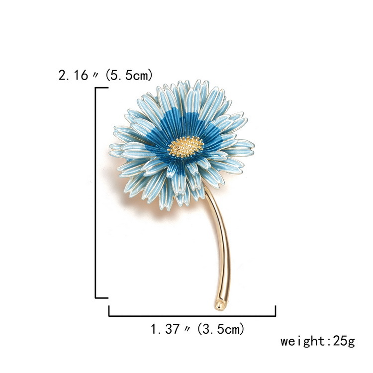 Cross-border best-selling plant series brooches, daisies, sunflowers, lacquered vases, maple leaf flower brooches and brooch accessories pic 9