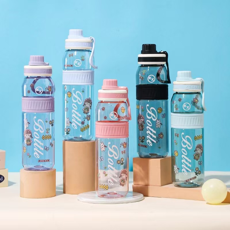 大容量便携男女生PC塑料杯子 学生简约夏季运动水杯 跨境新款详情2