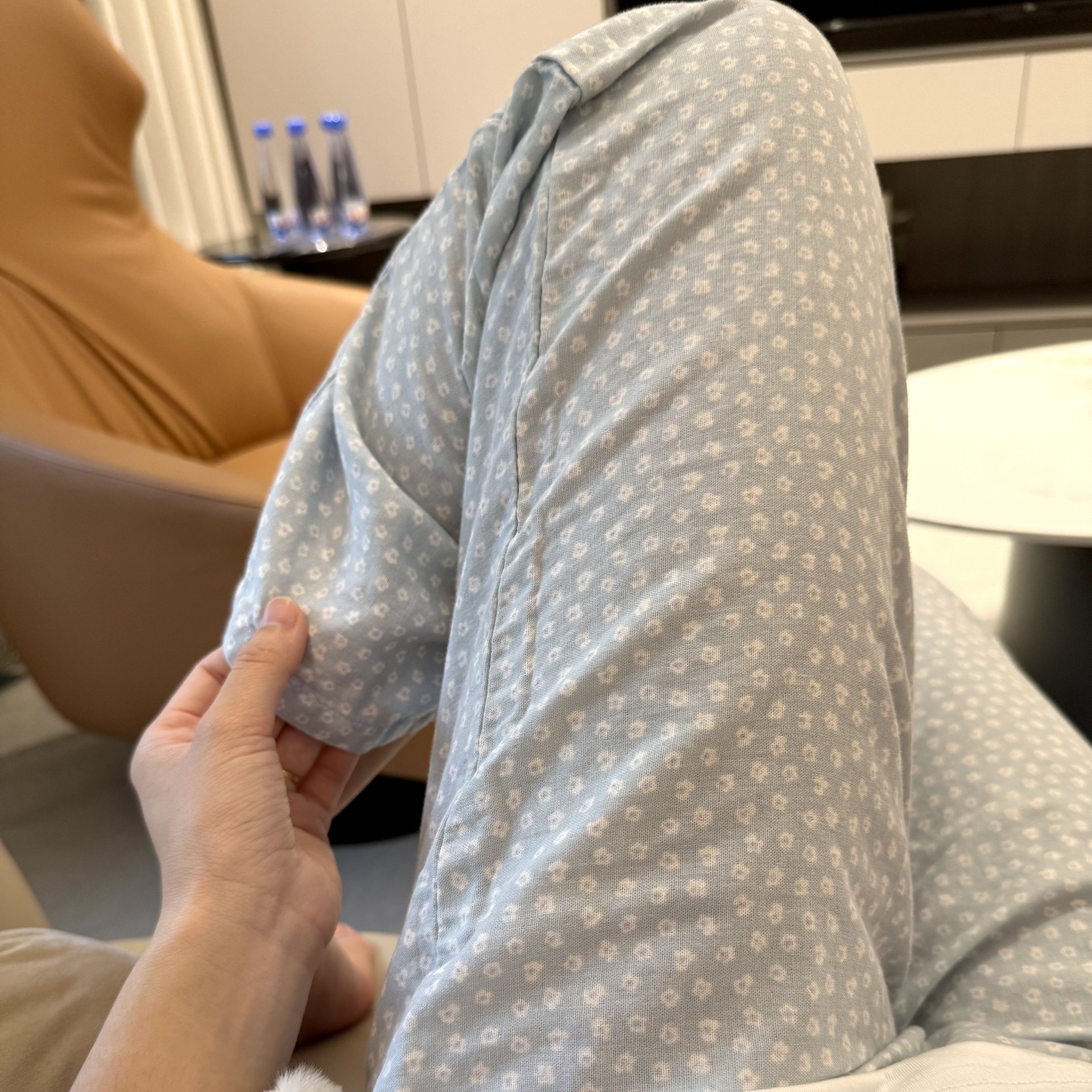 Class A all-cotton double-layer yarn round-neck pajamas, short sleeves, long sleeves, shorts, long pants, postpartum home wear set, cartoon breathable pic 16